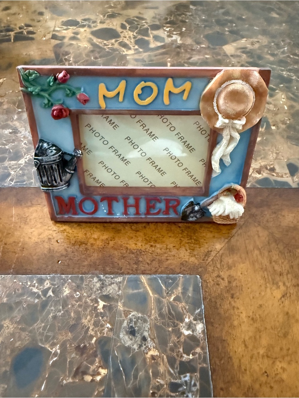 MOM Mother Blue Decorative Photo Frame